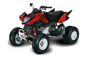 Arctic Cat DVX300 ATV Graphic Kit - All Years Diamond Flame Red