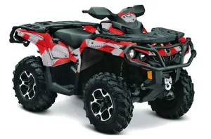 Can Am Outlander 500 / 650 / 800 / 800R / 1000 XT-P ATV Graphic Kit - 2013-2016 T Bomber Red