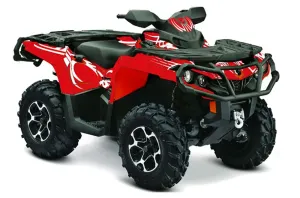 Can Am Outlander 500 / 650 / 800 / 800R / 1000 XT-P ATV Graphic Kit - 2013-2016 Tribe Red