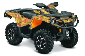 Can Am Outlander XMR / MAX / XT ATV Graphic Kit - 2006-2011 Butterfly Pink