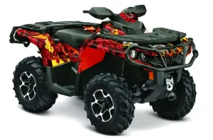 Can Am Outlander XMR / MAX / XT ATV Graphic Kit - 2006-2011 Motorhead Red