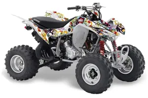 Honda TRX 400 EX ATV Graphic Kit - 2008-2016 Ed Hardy - Love Kills White