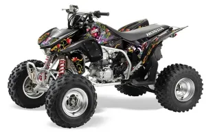 Honda TRX 450R ATV Graphic Kit - 2004-2016 Ed Hardy - Love Kills Black