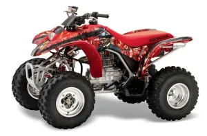 Honda TRX 90 ATV Graphic Kit - 2006-2019 Ed Hardy - Love Kills White