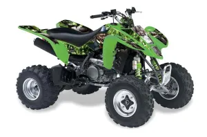 Kawasaki KFX 400 ATV Graphic Kit - 2003-2008 Mad Hatter Green