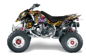 Polaris Outlaw 450 / 500 / 525 ATV Graphic Kit - 2006-2008 Ed Hardy - Love Kills Black