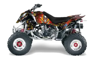 Polaris Outlaw 450 / 500 / 525 ATV Graphic Kit - 2006-2008 Ed Hardy - Pirate Red