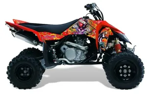 Suzuki LTR 450 ATV Graphic Kit - 2006-2009 Ed Hardy - Love Kills Red