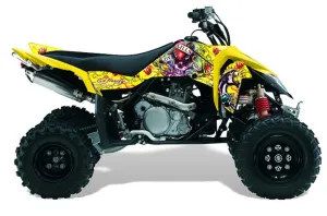 Suzuki LTR 450 ATV Graphic Kit - 2006-2009 Ed Hardy - Love Kills Yellow
