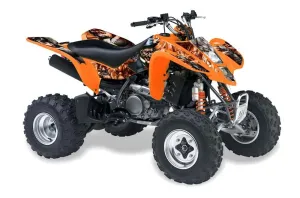 Suzuki LTZ 400 ATV Graphic Kit - 2003-2008 Mad Hatter Orange
