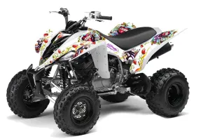 Yamaha Raptor 350 ATV Graphic Kit - 2004-2014 Ed Hardy - Love Kills White
