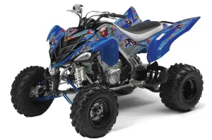 Yamaha Raptor 700 ATV Graphic Kit - 2006-2012 Ed Hardy - Love Kills Blue