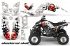 Yamaha Raptor 660 ATV Graphic Kit - 2001-2005 Checkered Skull Red