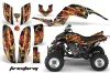 Yamaha Raptor 660 ATV Graphic Kit - 2001-2005 Firestorm Black