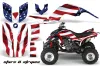 Yamaha Raptor 660 ATV Graphic Kit - 2001-2005 Stars n Stripes Red
