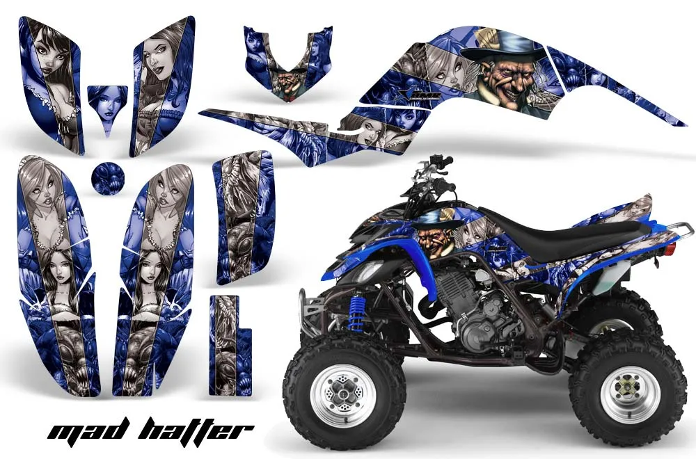 Yamaha Raptor 660 ATV Graphic Kit - 2001-2005 Mad Hatter Blue