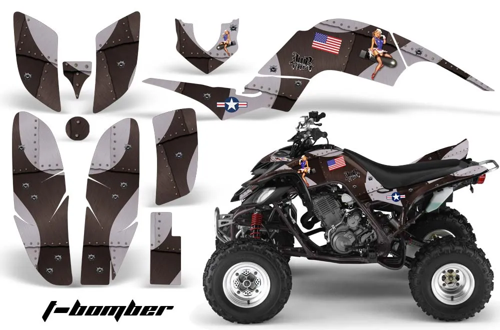 Yamaha Raptor 660 ATV Graphic Kit - 2001-2005 T Bomber Black