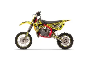 Cobra CX 50 Jr Dirt Bike Graphic Kit - 2003-2011 Reaper Yellow