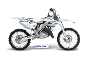 Honda CR125 Dirt Bike Graphic Kit - 1995-2015 Silver Star - Silverhaze White