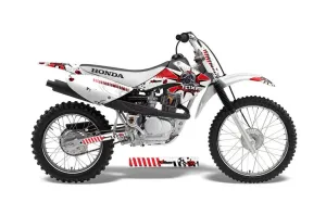 Honda CRF100 Dirt Bike Graphic Kit - 2004-2010 Toxicity Red
