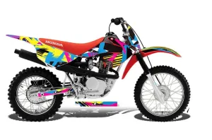 Honda CRF100 Dirt Bike Graphic Kit - 2011-2016 Flashback