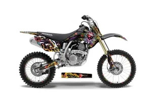 Honda CRF150 R Dirt Bike Graphic Kit - 2007-2016 Ed Hardy - Love Kills Black
