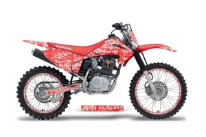 Honda CRF230 F Dirt Bike Graphic Kit - 2003-2007 Silver Star - Silverhaze Red