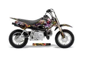 Honda CRF50 Dirt Bike Graphic Kit - 2004-2024 Ed Hardy - Love Kills Black