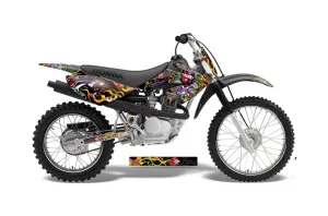 Honda CRF70 Dirt Bike Graphic Kit - 2004-2015 Ed Hardy - Love Kills Black