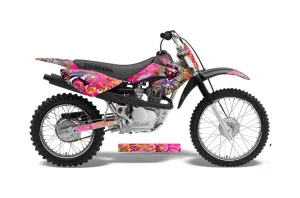 Honda CRF70 Dirt Bike Graphic Kit - 2004-2015 Ed Hardy - Love Kills Pink