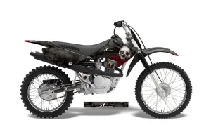 Honda CRF80 Dirt Bike Graphic Kit - 2004-2010 Bone Collector Black