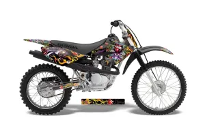 Honda CRF80 Dirt Bike Graphic Kit - 2004-2010 Ed Hardy - Love Kills Black
