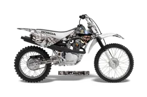 Honda CRF80 Dirt Bike Graphic Kit - 2004-2010 Mad Hatter White