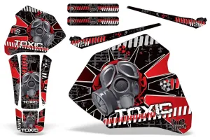 Honda XR80 Dirt Bike Graphic Kit - 1985-2000 Toxicity Red