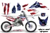 Honda CR125 Dirt Bike Graphic Kit - 1995-2015 Stars and Stripes Red White & Blue