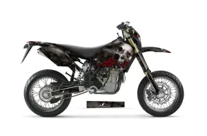 Husaberg FC / FE / FS 650 Dirt Bike Graphic Kit - 2001-2005 Bone Collector Black