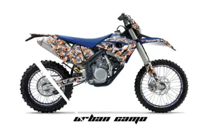 Husaberg FS / FE 450 Dirt Bike Graphic Kit - 2009-2012 Urban Camo Orange