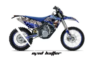 Husaberg FS / FE 670 Dirt Bike Graphic Kit - 2009-2012 Mad Hatter Blue