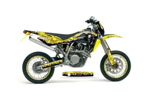 Husqvarna TC / TE 250 Dirt Bike Graphic Kit - 2005-2008 Reaper Yellow