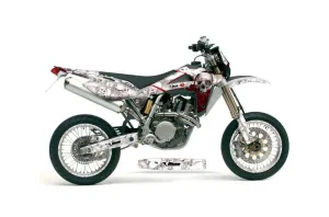Husqvarna TC / TE 450 Dirt Bike Graphic Kit - 2005-2010 Bone Collector White