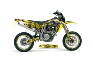 Husqvarna TC / TE 450 Dirt Bike Graphic Kit - 2005-2010 Motorhead Yellow