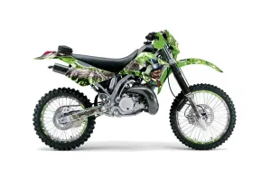 Kawasaki KDX220 Dirt Bike Graphic Kit - 1997-2005 Mad Hatter Green