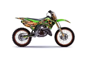 Kawasaki KX125 Dirt Bike Graphic Kit - 1999-2002 Firestorm Green