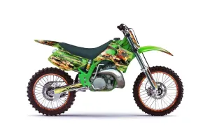 Kawasaki KX250 Dirt Bike Graphic Kit - 1992-1993 Firestorm Green