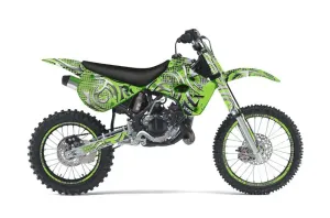 Kawasaki KX80 Dirt Bike Graphic Kit - 1995-1997 Deaden Green