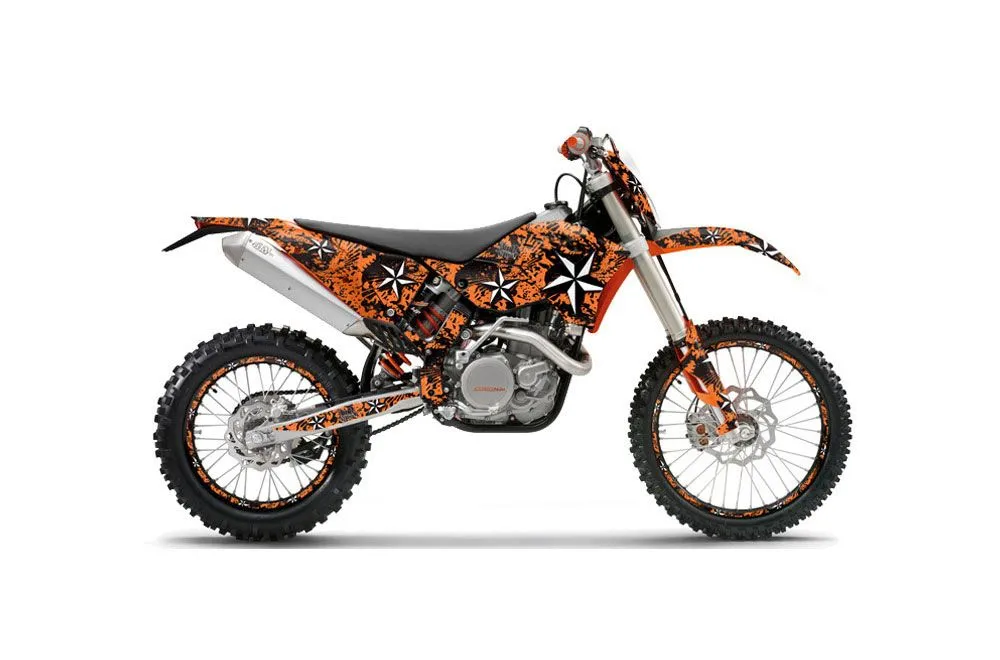 KTM C5 XCW 200/ 250 / 300 Dirt Bike Graphic Kit - 2011 North Star Orange