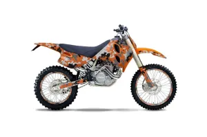 KTM C0 SX / EXC 4 Stroke Dirt Bike Graphic Kit - 1993-1997 Camoplate Orange