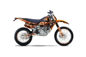 KTM C0 SX / EXC 4 Stroke Dirt Bike Graphic Kit - 1993-1997 Mad Hatter Orange