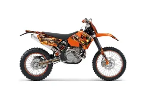 KTM C4 EXC Dirt Bike Graphic Kit - 2005-2007 Firestorm Orange