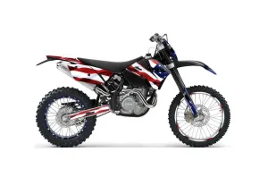 KTM C4 SX Dirt Bike Graphic Kit - 2005-2006 Stars and Stripes Red White & Blue
